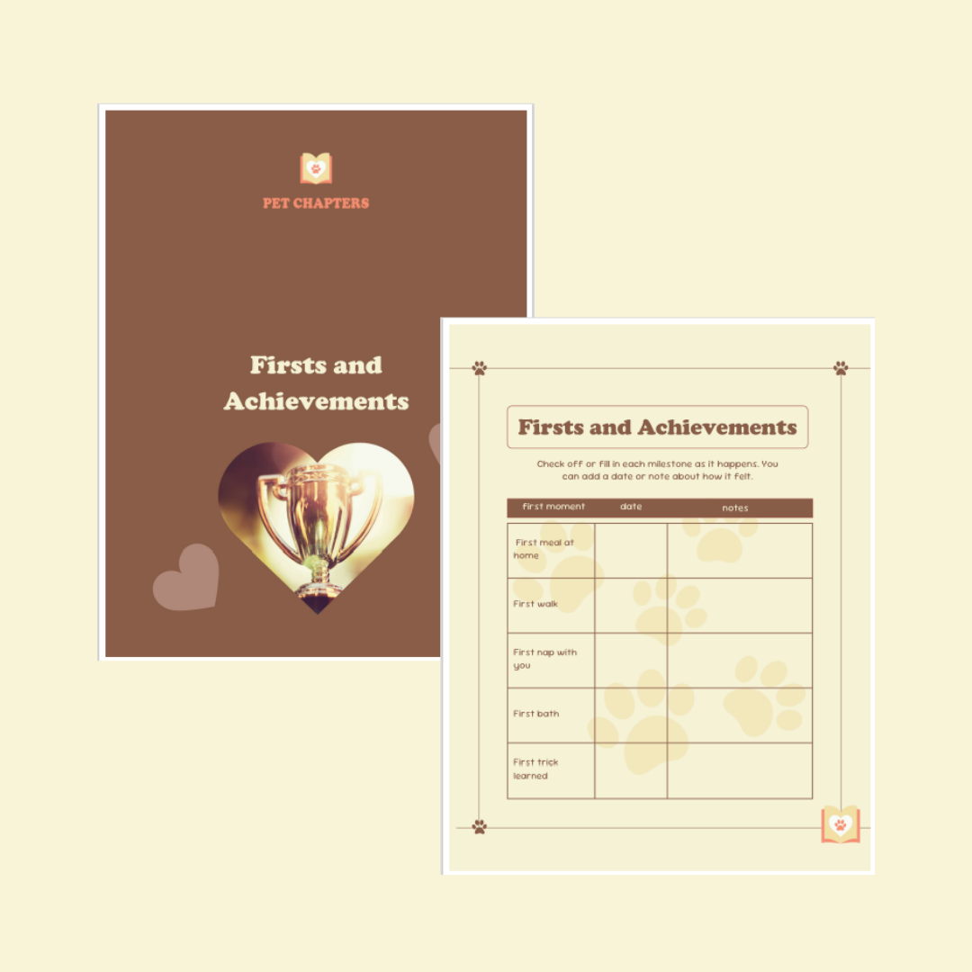 Welcome Journal for Pets | Pet Memory Book for First Year Memories