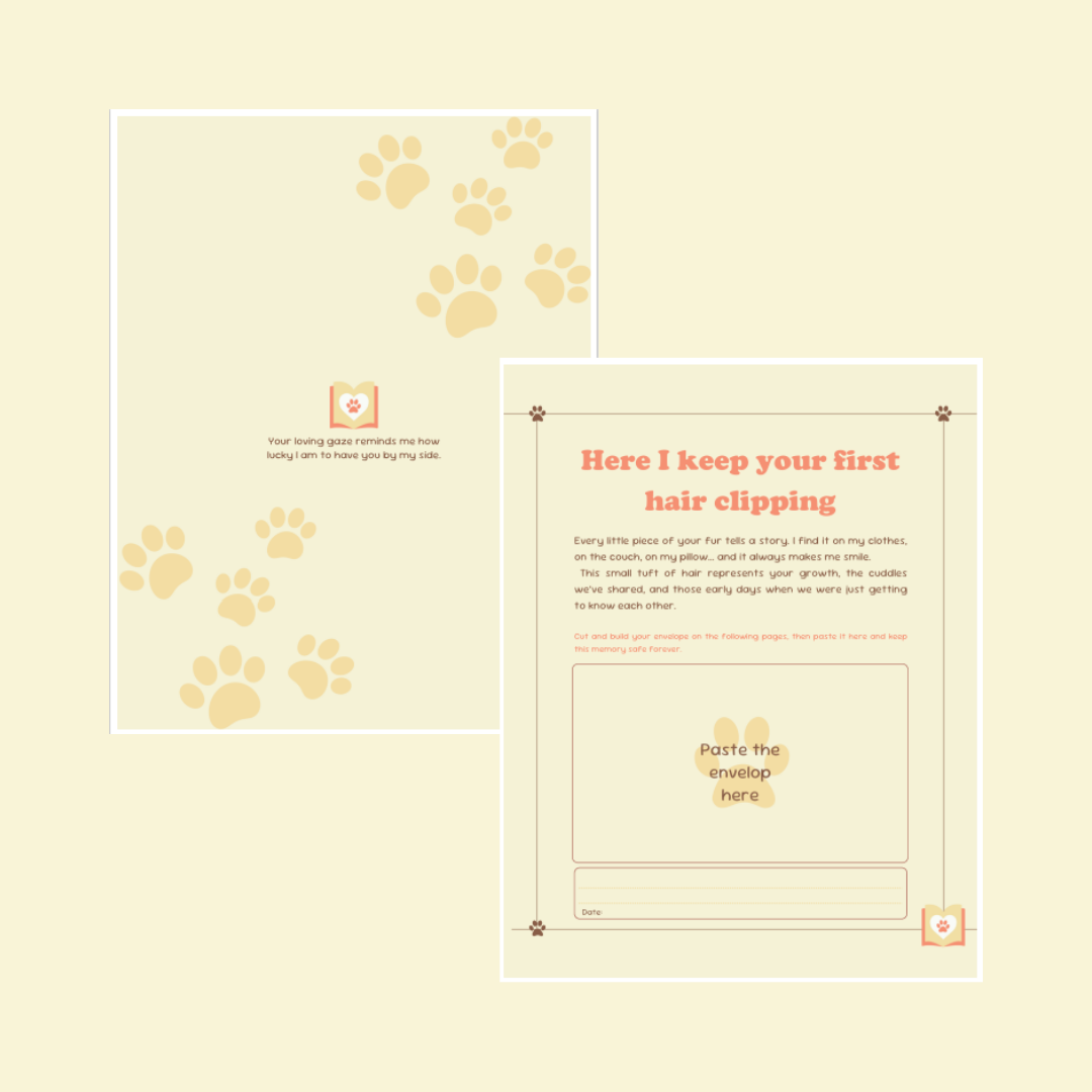 Welcome Journal for Pets | Pet Memory Book for First Year Memories